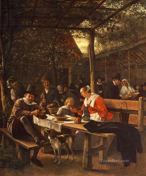 ヤン・ステーン Painting - ピクニック オランダの風俗画家ヤン・ステーン